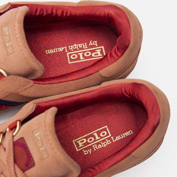 Ralph Lauren x Clot - Terracotta Polo Court Suede Sneakers - Picture 8 of 8